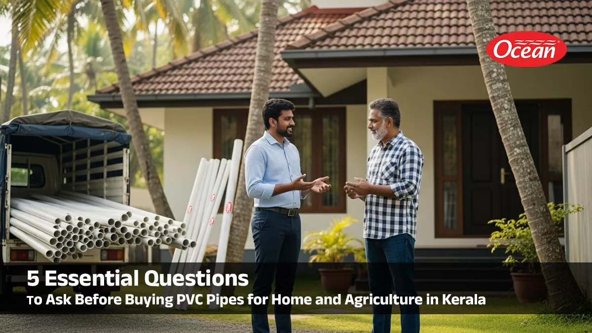 Industrial and domestic PVC pipes for water supply and farming in Kerala - Ocean Polymers.