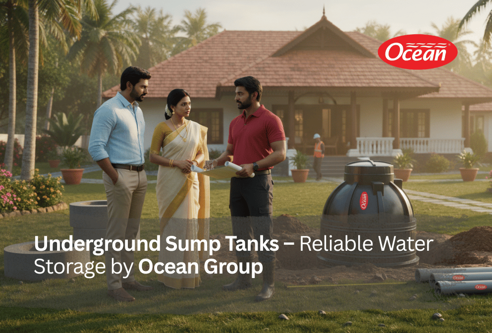 Underground sump tank for safe water storage made with premium LLDPE by Ocean Group