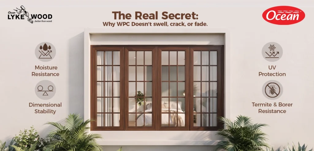 durable WPC window frame