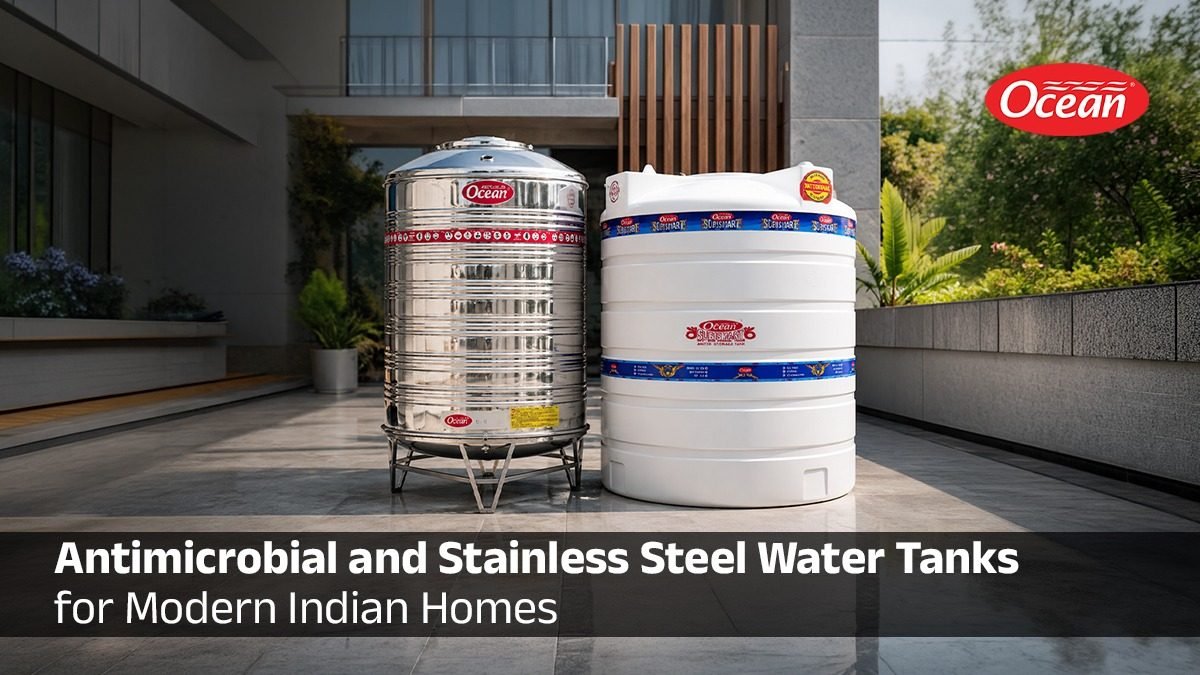 Modern antimicrobial and stainless steel water tanks for hygienic and durable water storage in Indian homes