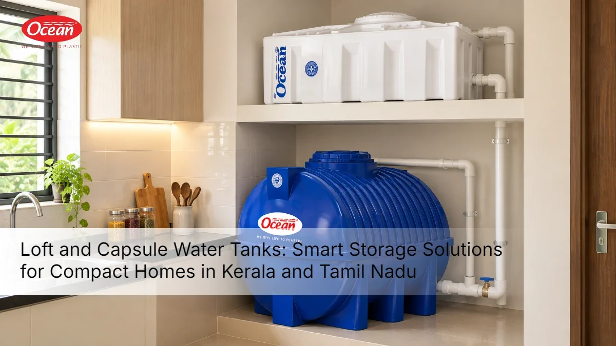 Loft and capsule water tanks for compact homes in Kerala and Tamil Nadu