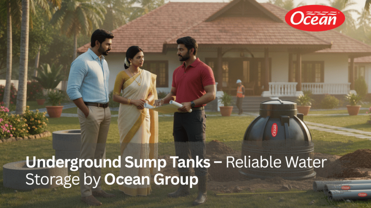 Underground sump tank for safe water storage made with premium LLDPE by Ocean Group