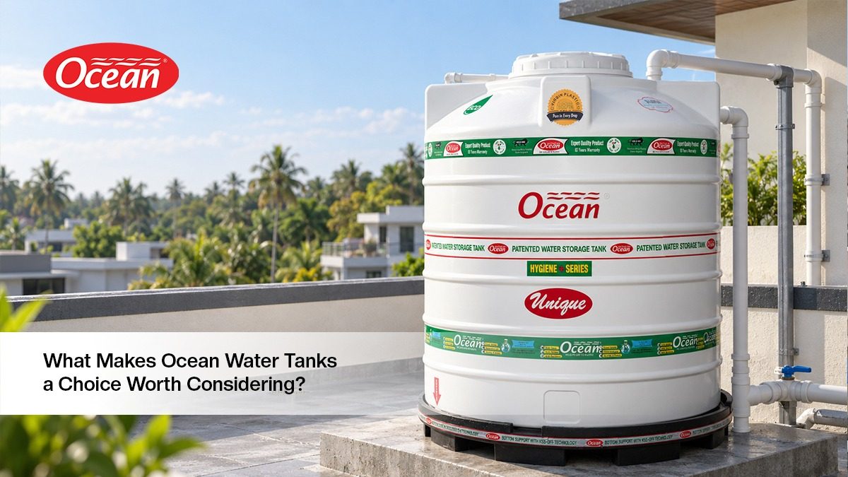 Ocean water tanks in different configurations for residential and commercial water storage
