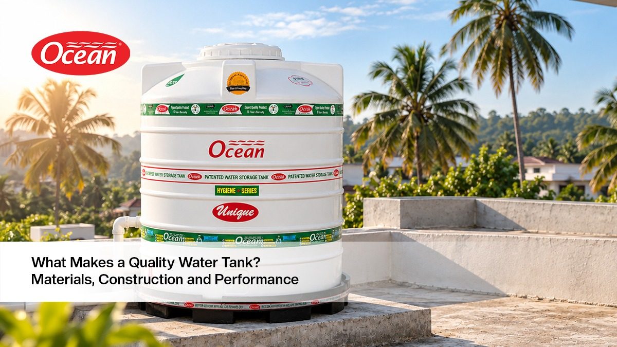 Polymer water tank illustrating material quality and construction